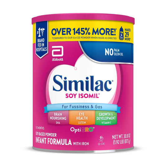Similac Soy Isomil For Fussiness and Gas Infant Formula with Iron Powder