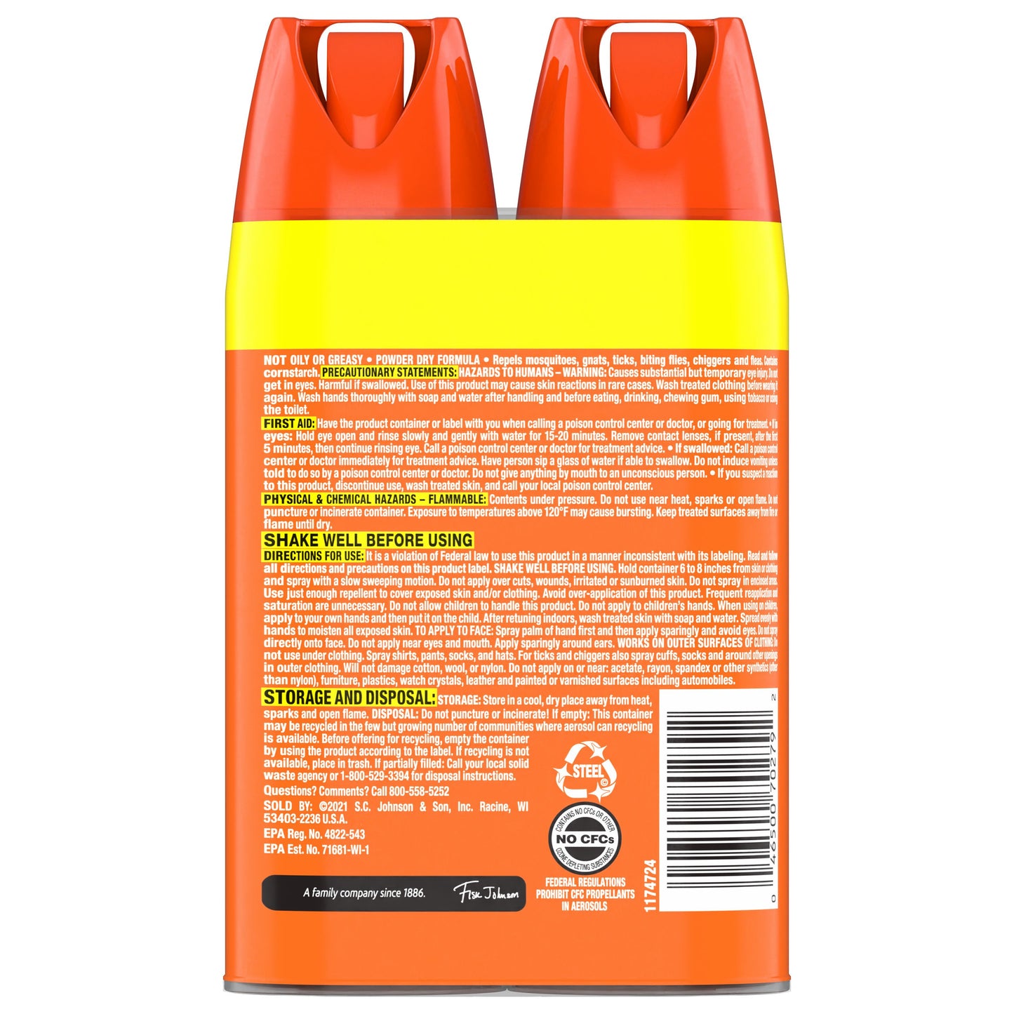 OFF! FamilyCare Mosquito Repellent Smooth & Dry Non-Greasy Spray, 2 pk