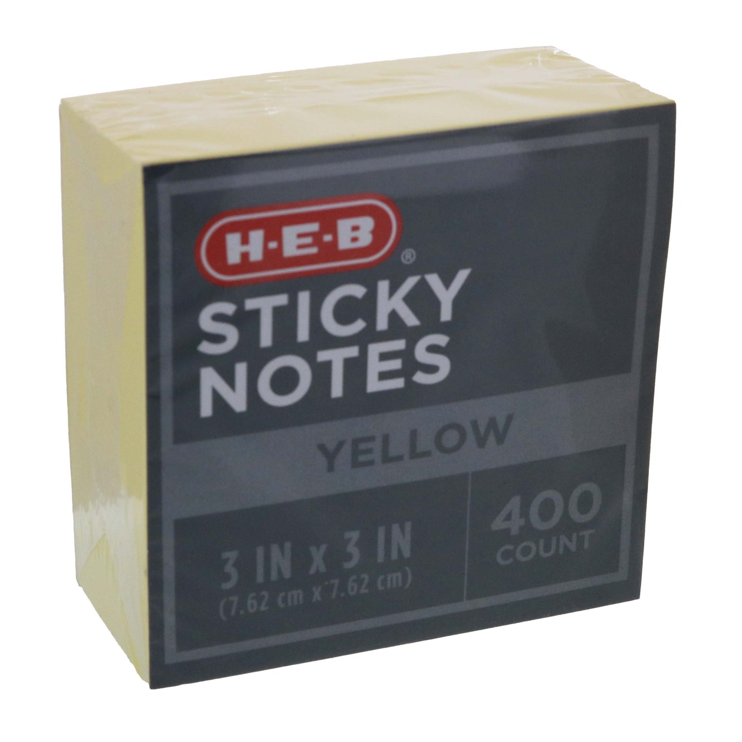 H-E-B Sticky Notes - Yellow, 400 ct