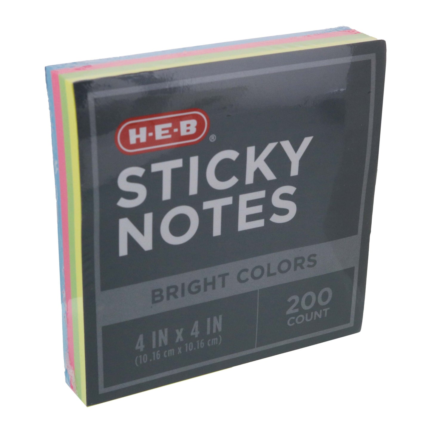 H-E-B Sticky Notes - Bright Colors, 200 ct