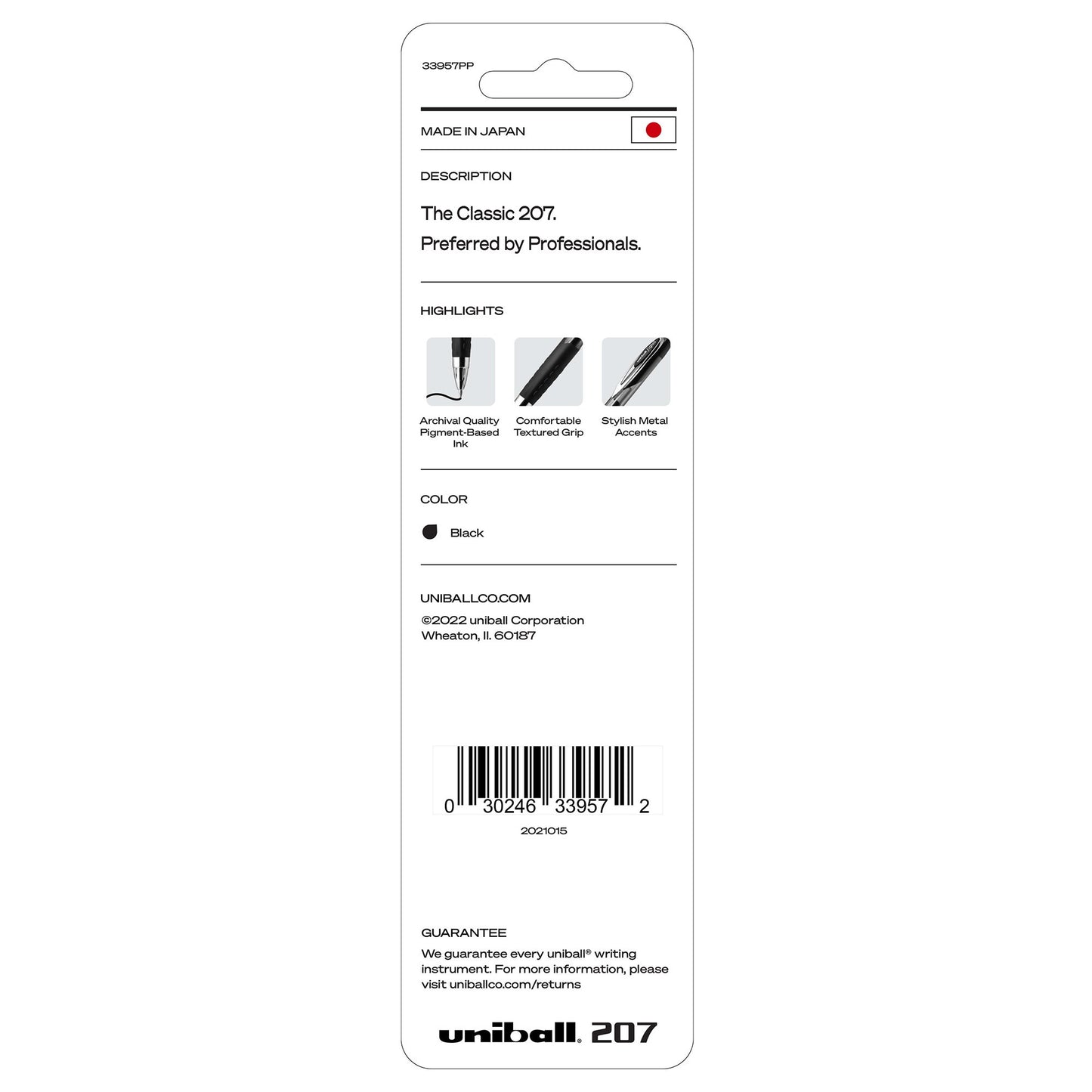 uniball 207 0,7mm Retractable Gel Pens - Black Ink