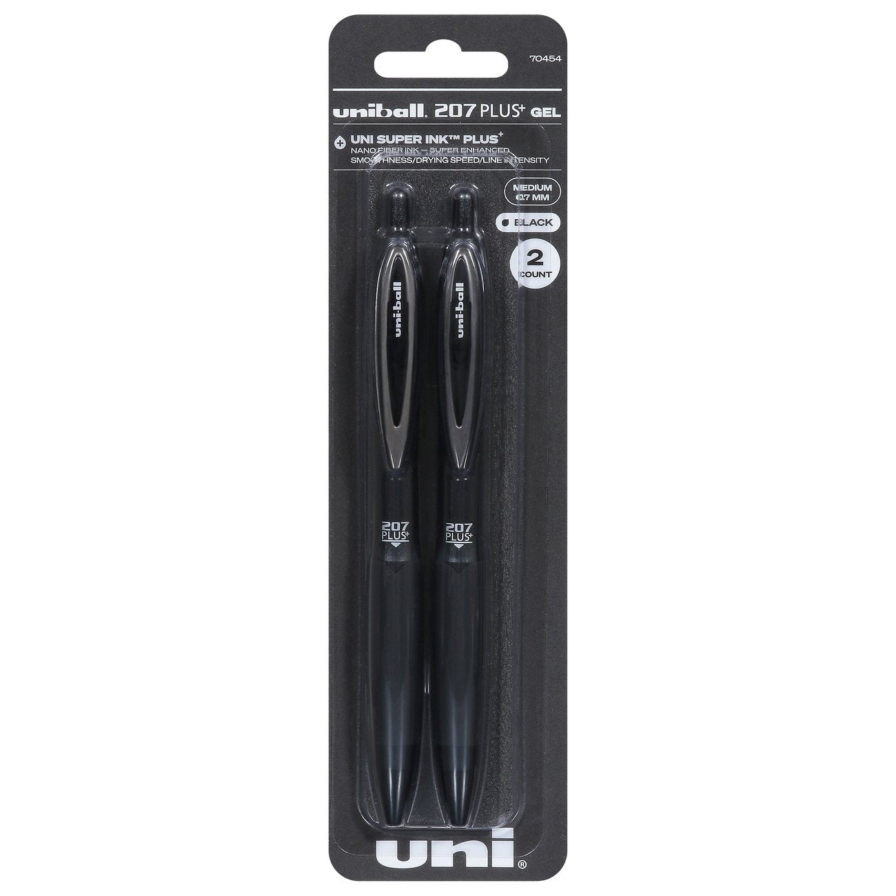 uniball 207 Plus+ 0.7mm Retractable Gen Pens - Black Ink