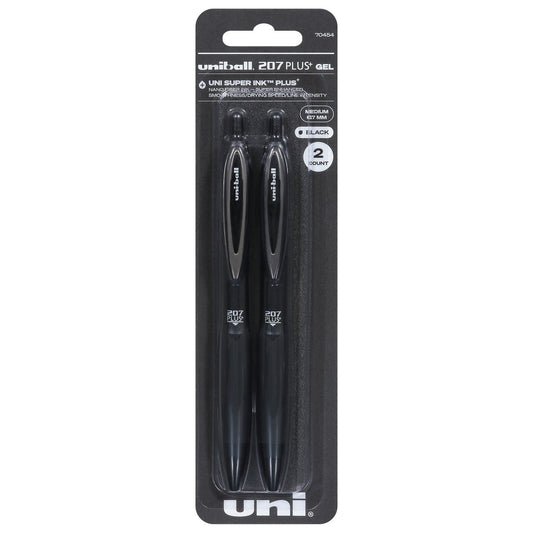 uniball 207 Plus+ 0.7mm Retractable Gen Pens - Black Ink