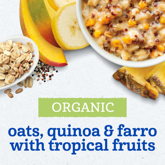 Gerber Organic for Baby Grain & Grow Morning Bowl - Oats Quinoa & Farro with Tropical Fruits