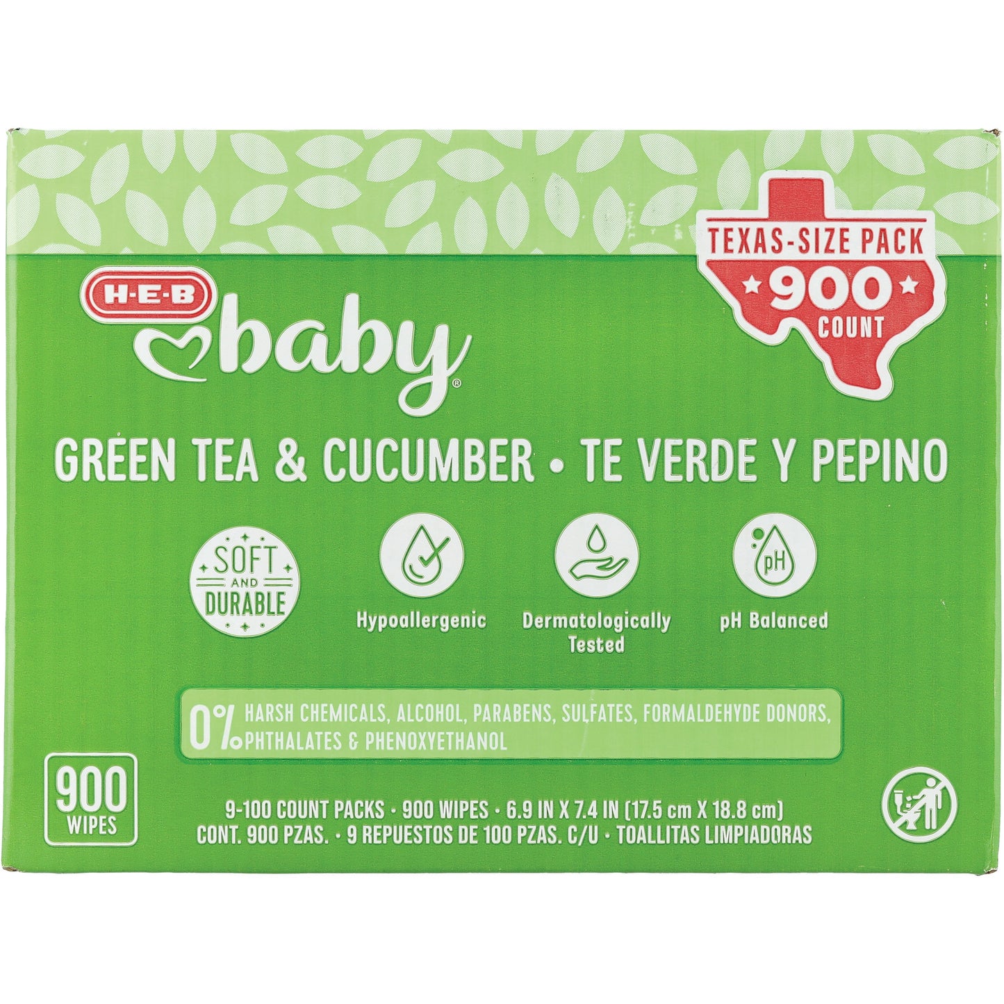 H-E-B Baby Green Tea & Cucumber Wipes - Texas-Size Pack