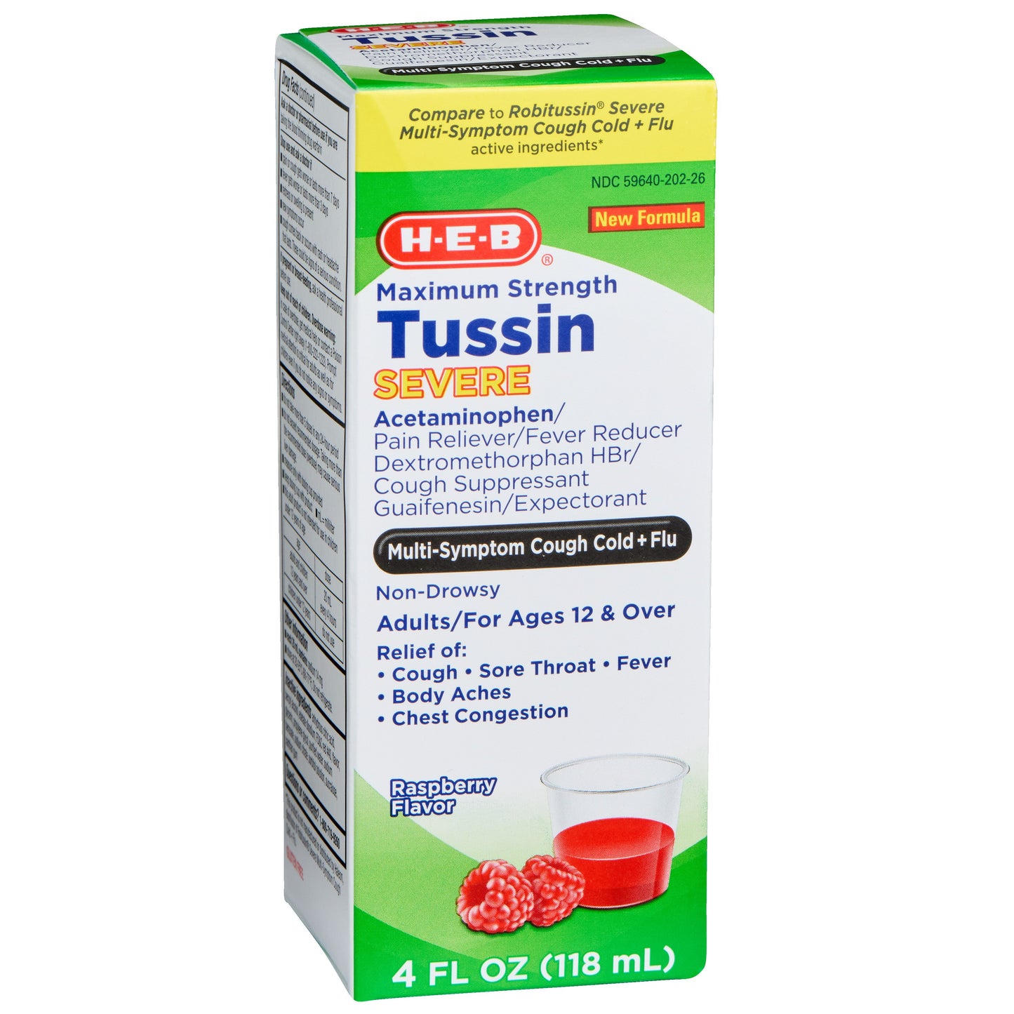 H-E-B Max Strength Tussin Severe Cough Cold & Flu