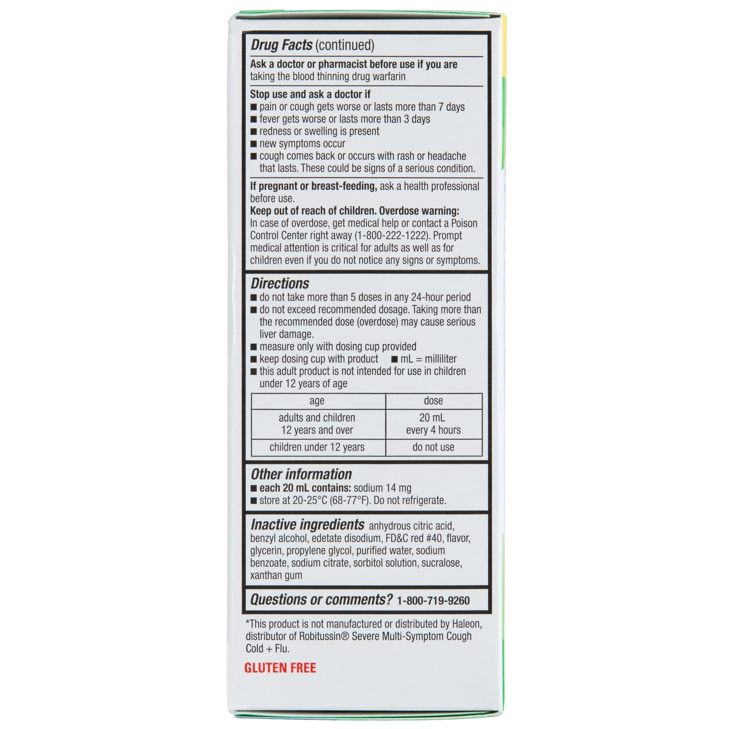 H-E-B Max Strength Tussin Severe Cough Cold & Flu