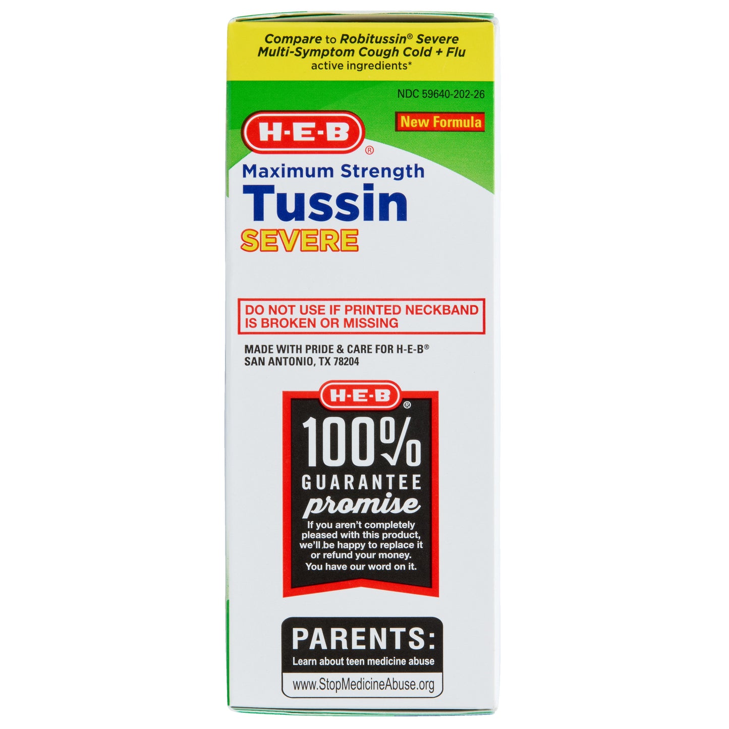 H-E-B Max Strength Tussin Severe Cough Cold & Flu