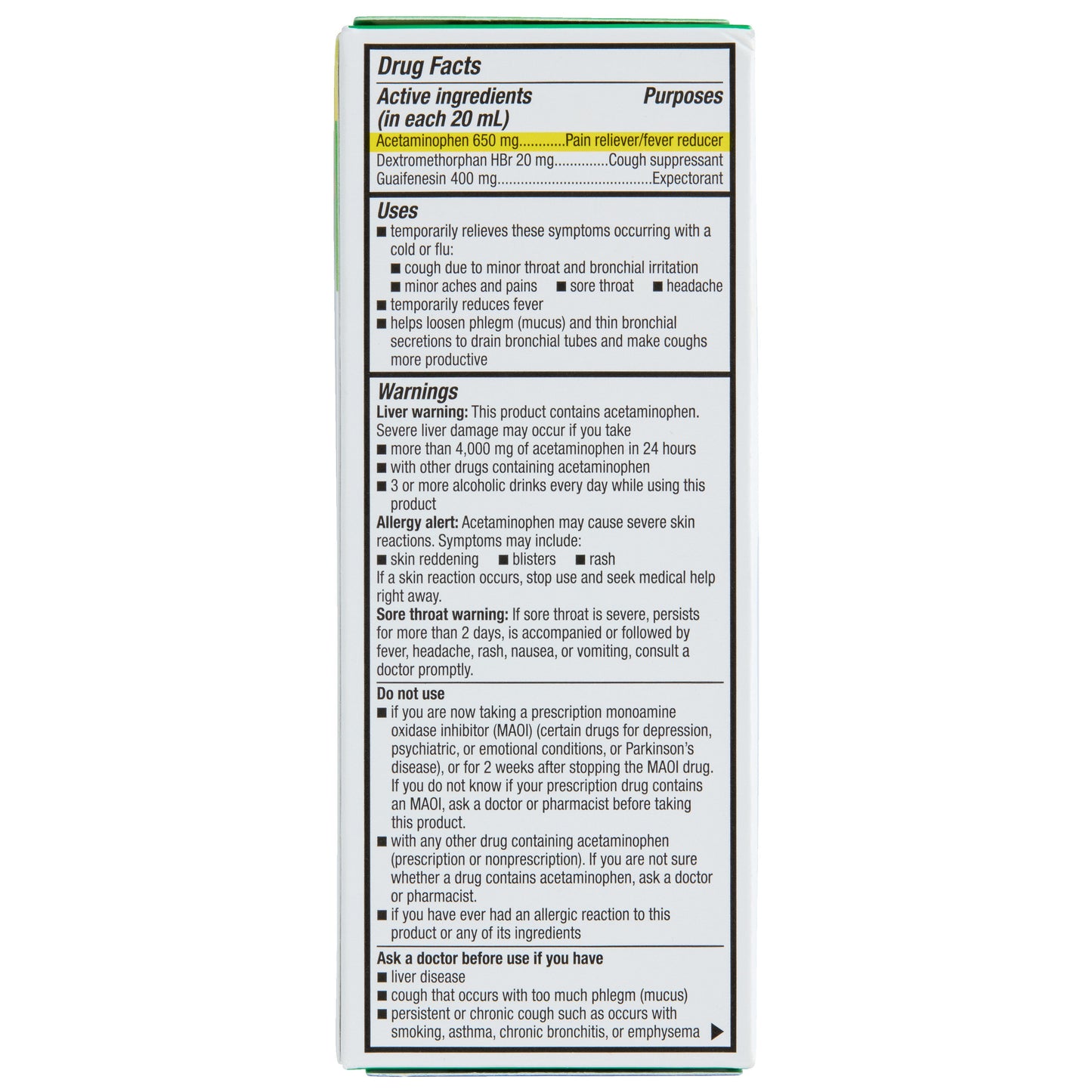 H-E-B Max Strength Tussin Severe Cough Cold & Flu