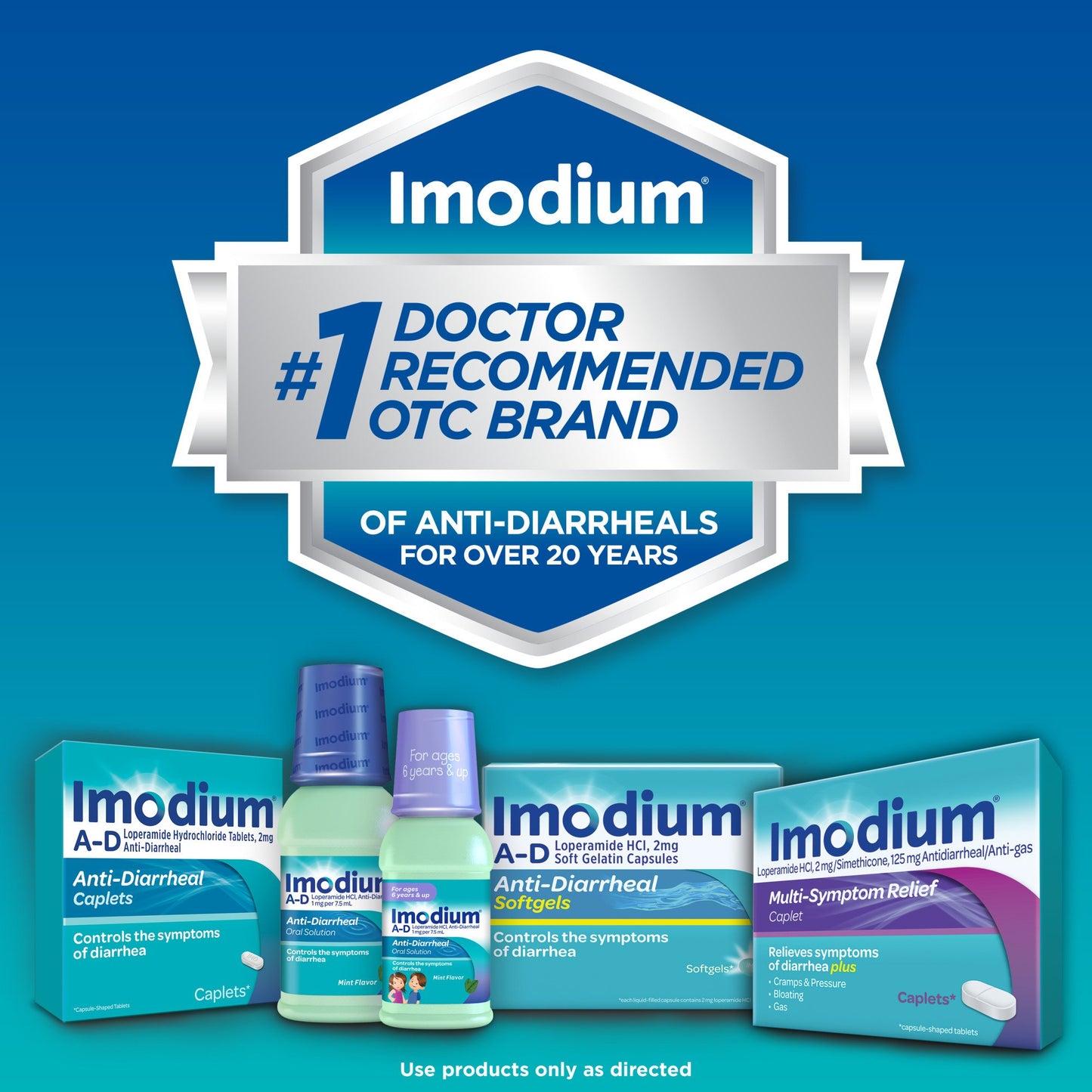 Imodium Multi-Symptom Relief Diarrhea Medicine Caplets