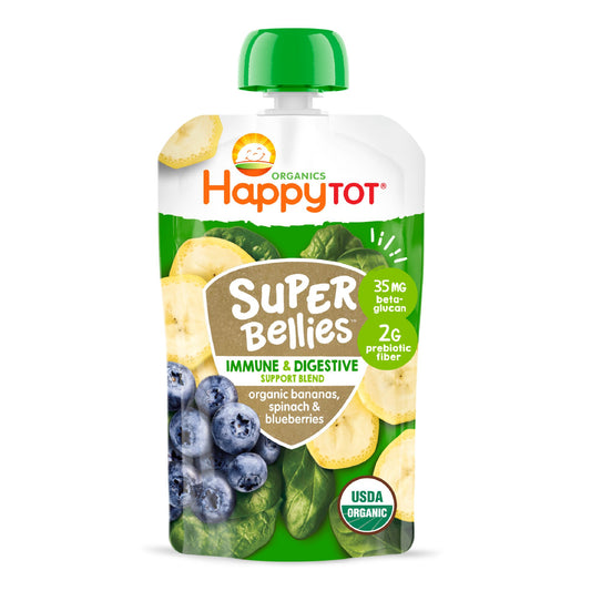 Happy Tot Organics Super Bellies Pouch - Bananas Spinach & Blueberries