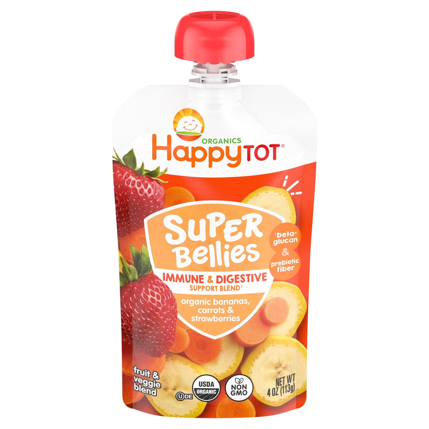 Happy Tot Organics Super Bellies Stage 4 Immune + Digestive Support Blend