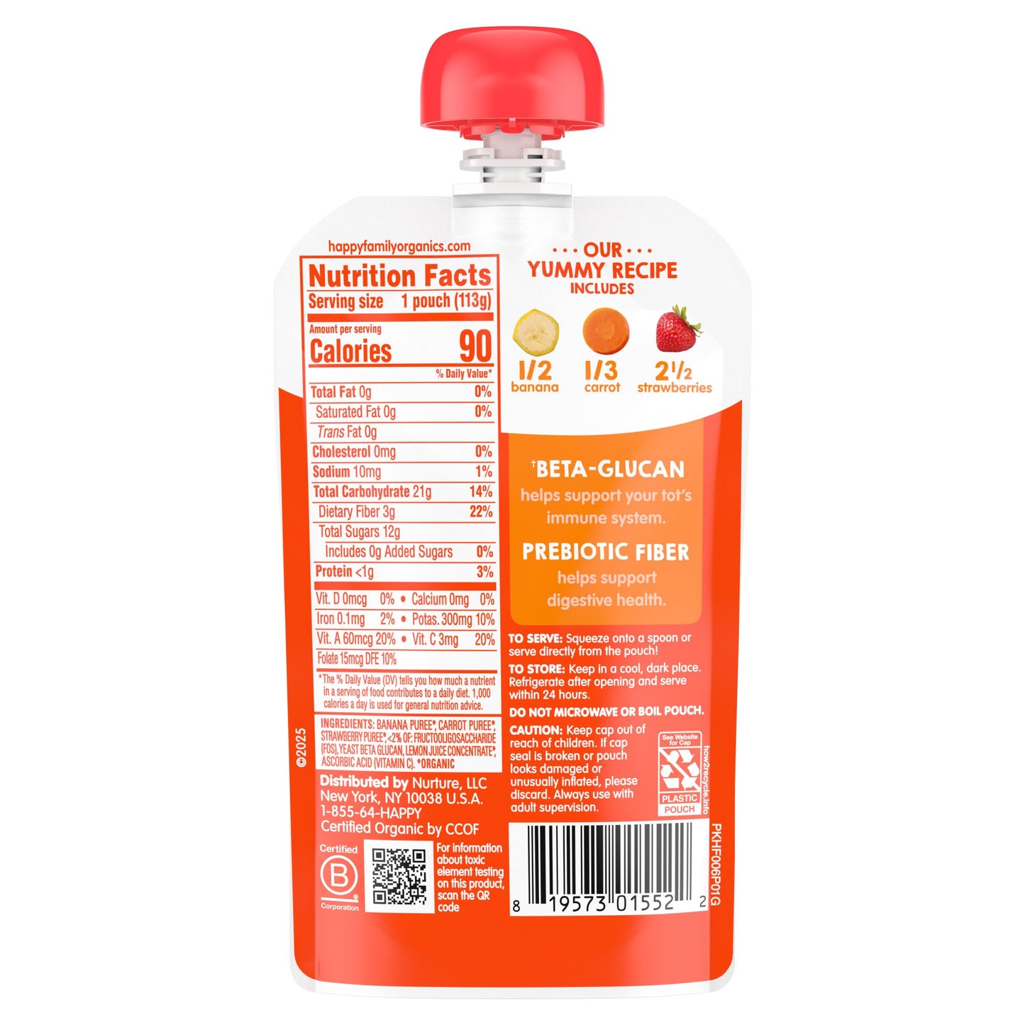 Happy Tot Organics Super Bellies Stage 4 Immune + Digestive Support Blend