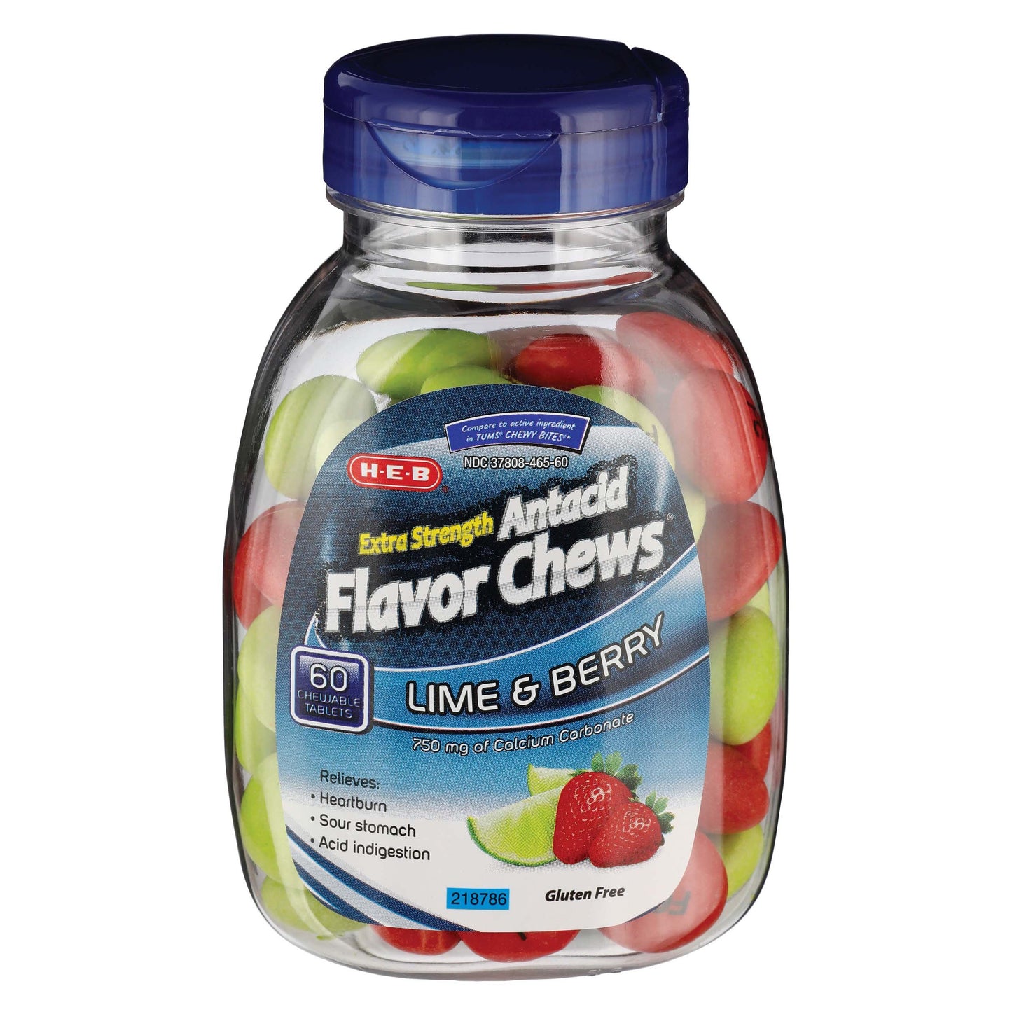 H-E-B Extra Strength Antacid Berry Chewable Tablets