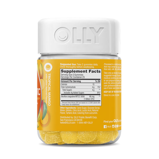 OLLY Probiotic Immune & Digestive Health Gummies - Tropical Mango