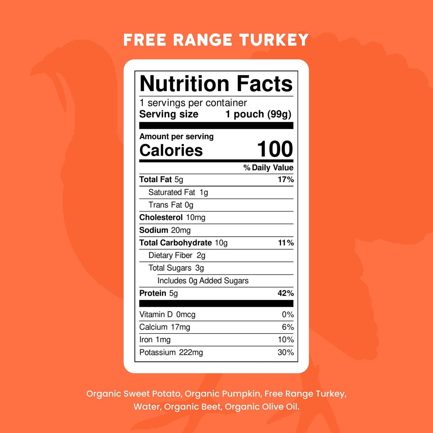 Serenity Kids Organic Pouch - Pasture Raised Turkey Sweet Potato Pumpkin & Beet
