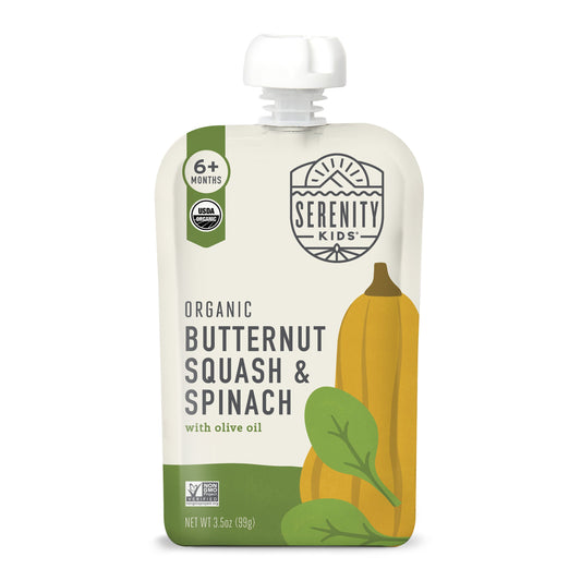 Serenity Kids Organic Pouch - Butternut Squash & Spinach with Olive Oil