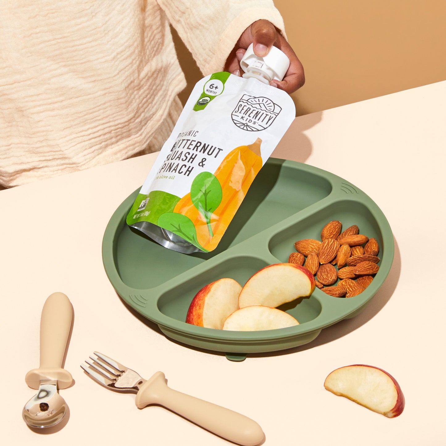 Serenity Kids Organic Pouch - Butternut Squash & Spinach with Olive Oil