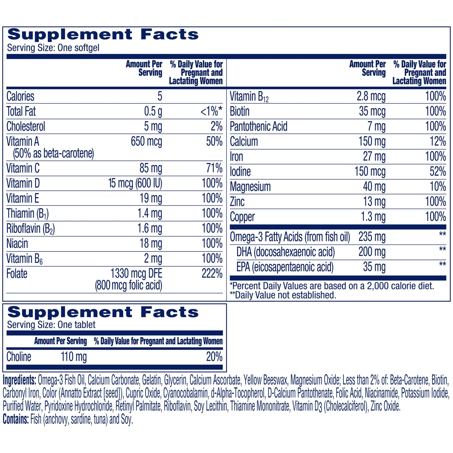 One A Day Prenatal Advanced with Brain Support