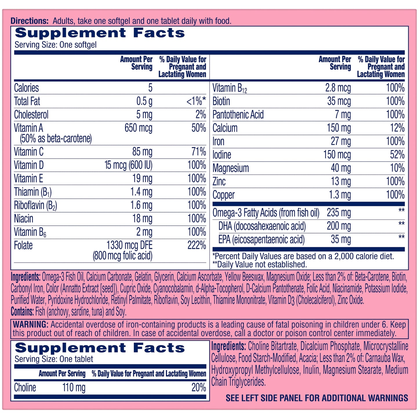 One A Day Prenatal Advanced with Brain Support