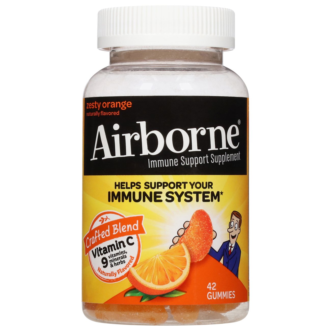 Airborne Immune Support Gummies, Zesty Orange