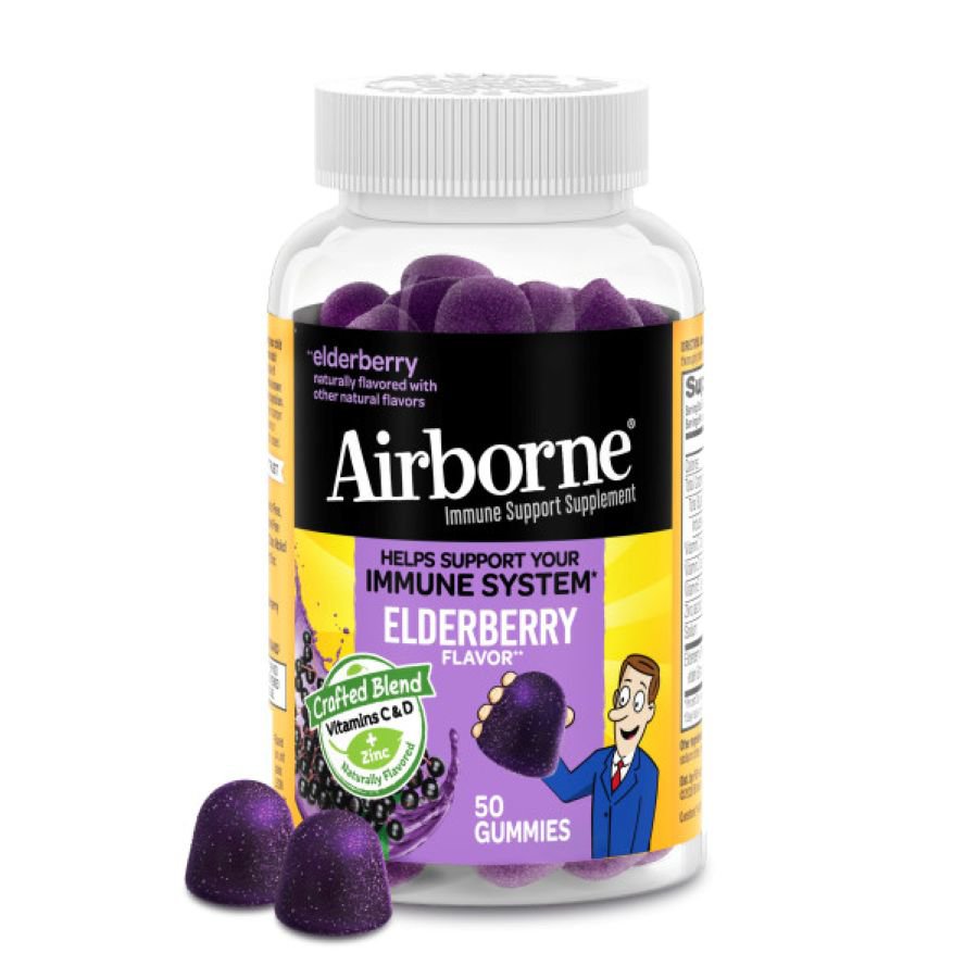 Airborne Elderberry + Zinc & Vitamin C Gummies For Adults