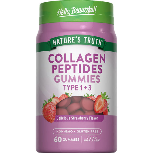 Nature's Truth Type 1 + 3 Collagen Peptides Gummies - Strawberry