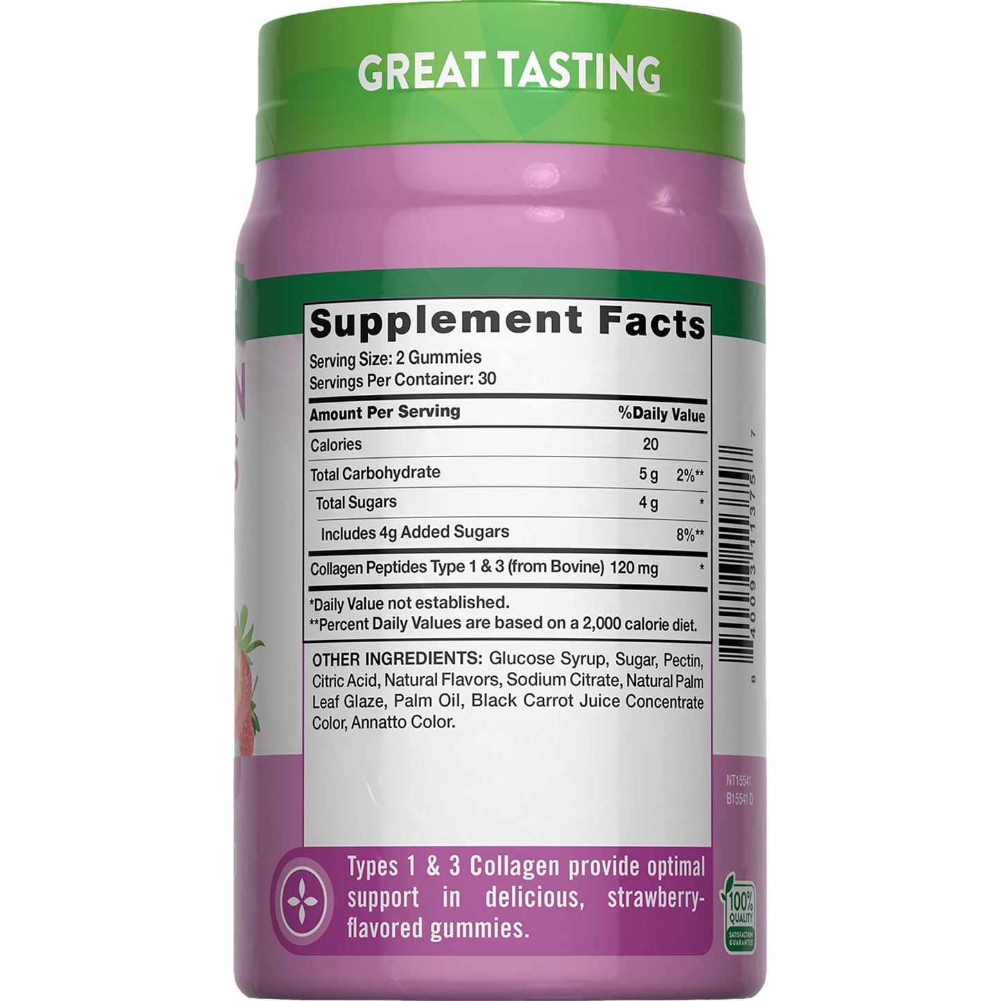 Nature's Truth Type 1 + 3 Collagen Peptides Gummies - Strawberry