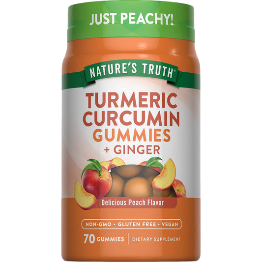 Nature's Truth Turmeric Curcumin & Ginger Gummies - Peach