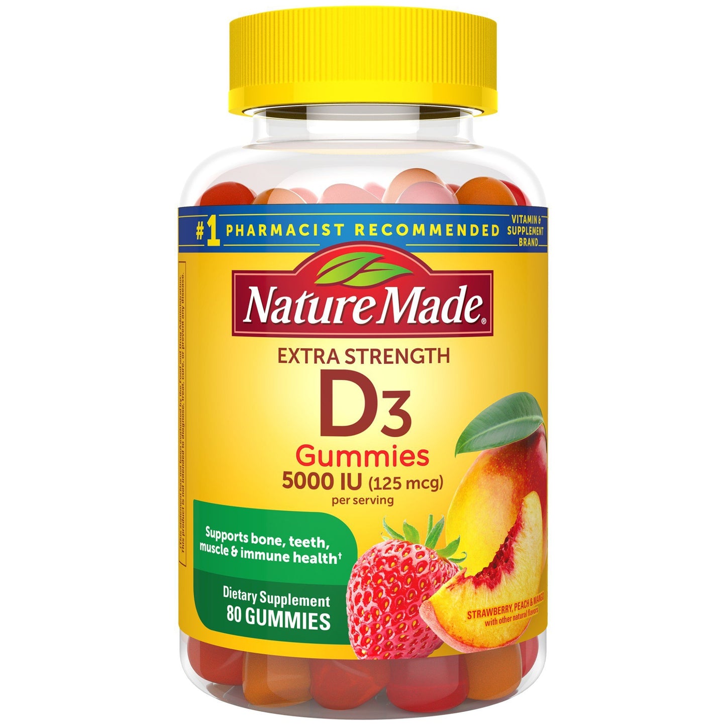 Nature Made Extra Strength Vitamin D3 125 mcg Adult Gummies