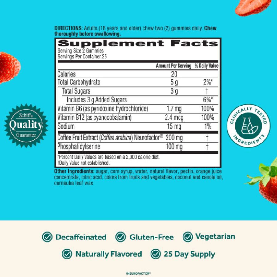 Neuriva Plus Brain Health Support Strawberry Gummies