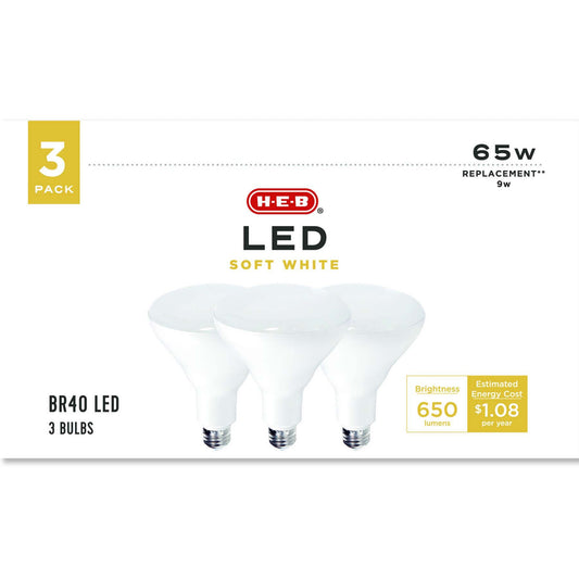 H-E-B BR40 65-Watt LED Light Bulbs - Soft White
