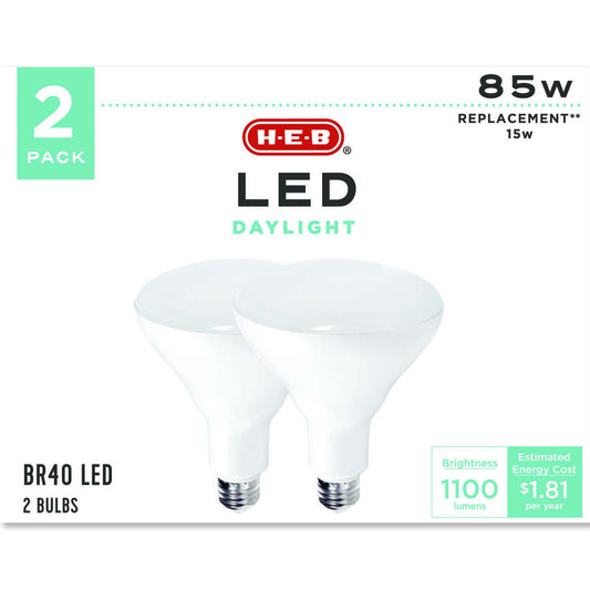 H-E-B BR40 85-Watt LED Light Bulbs - Daylight