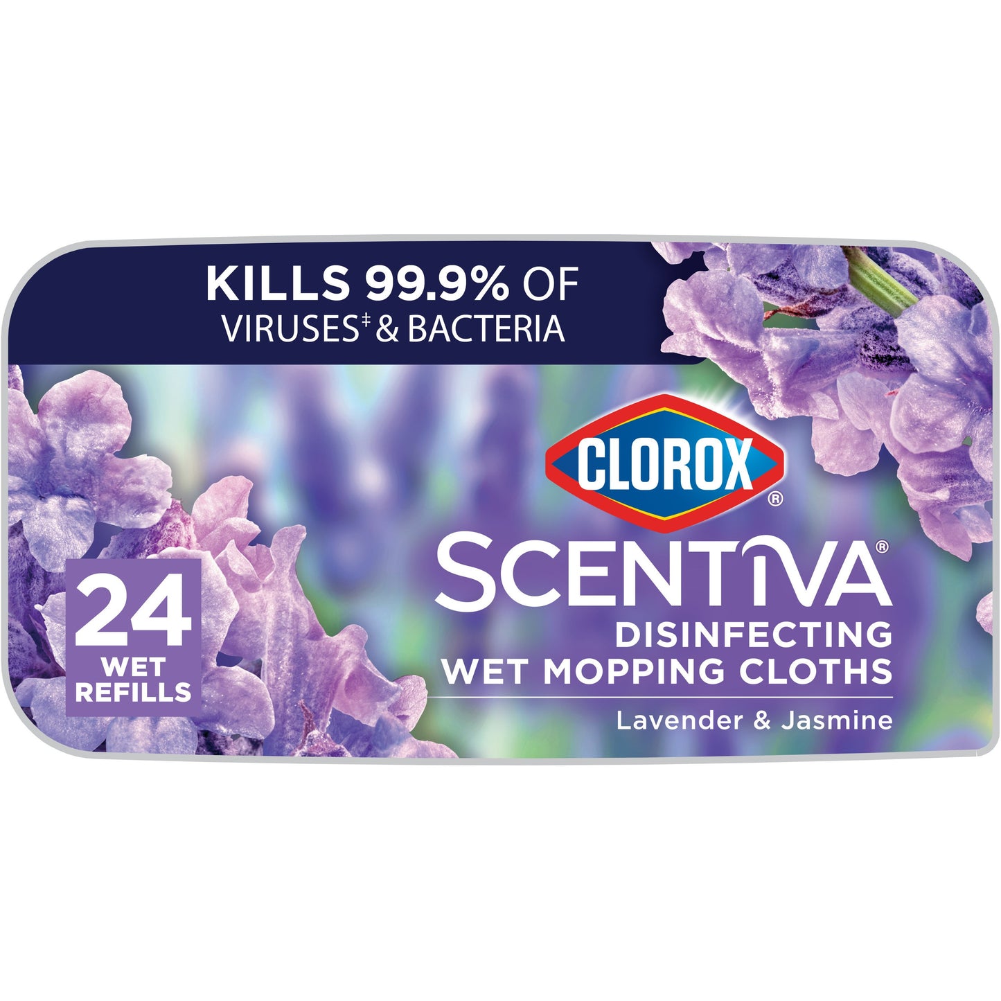 Clorox Scentiva Disinfecting Wet Mopping Refill Cloths - Lavender & Jasmine