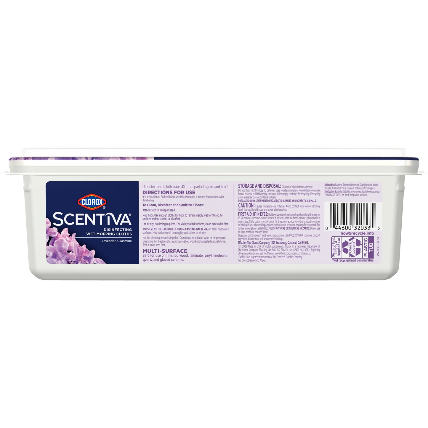 Clorox Scentiva Disinfecting Wet Mopping Refill Cloths - Lavender & Jasmine