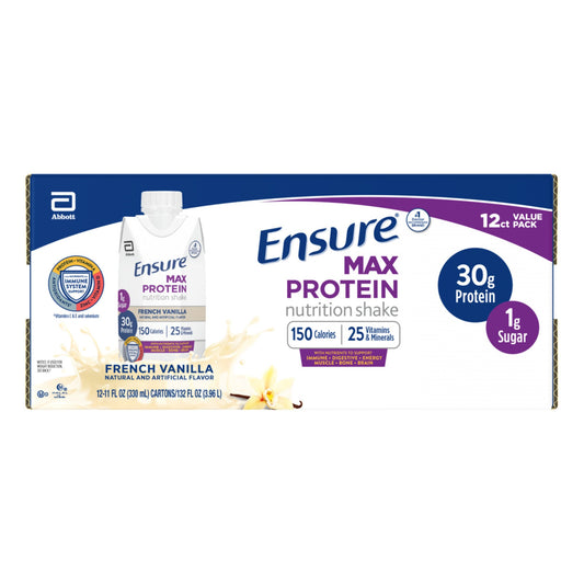 Ensure 30g Protein Nutrition Shakes 12 pk - French Vanilla