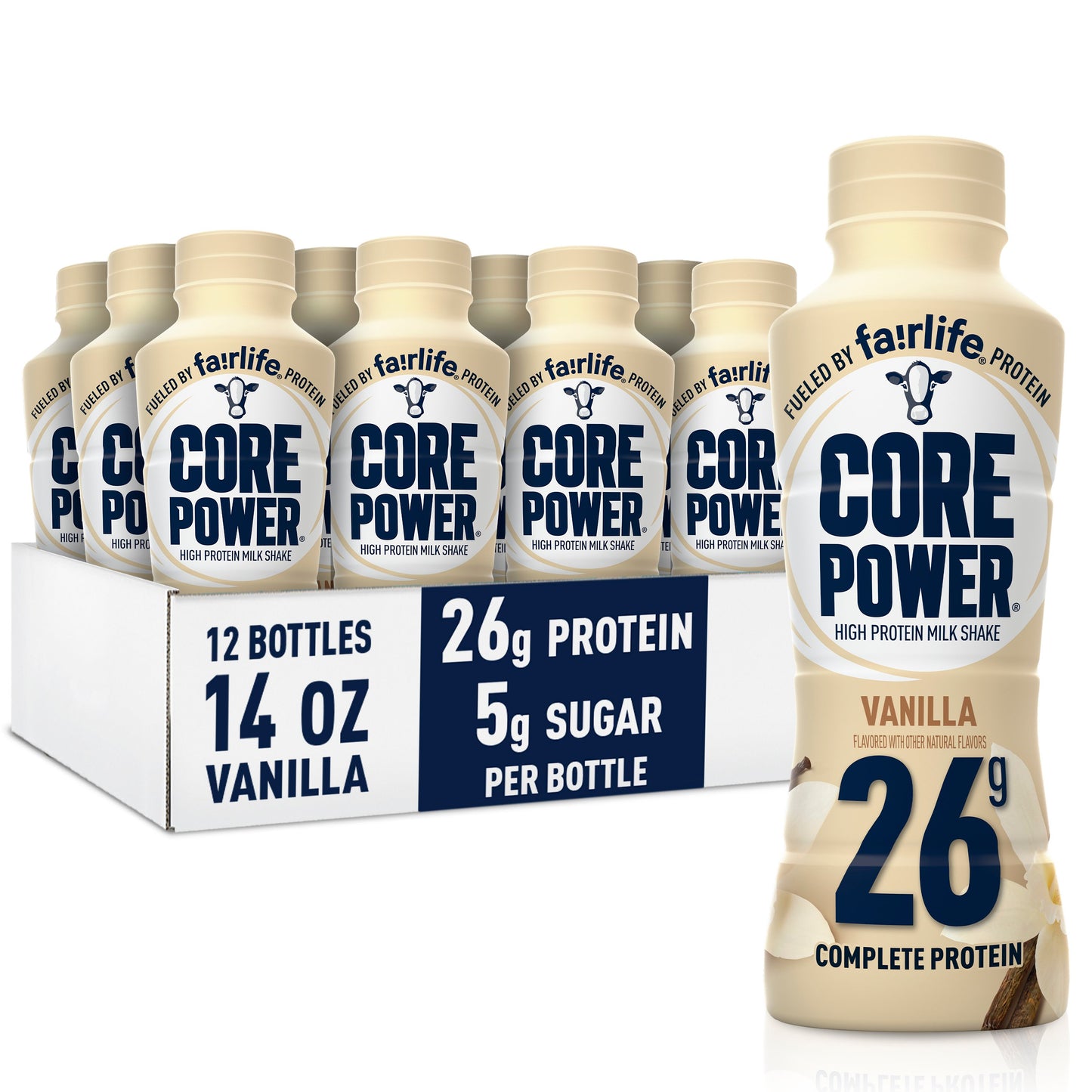 Core Power 26g Protein Milkshakes 12 pk Bottles - Vanilla
