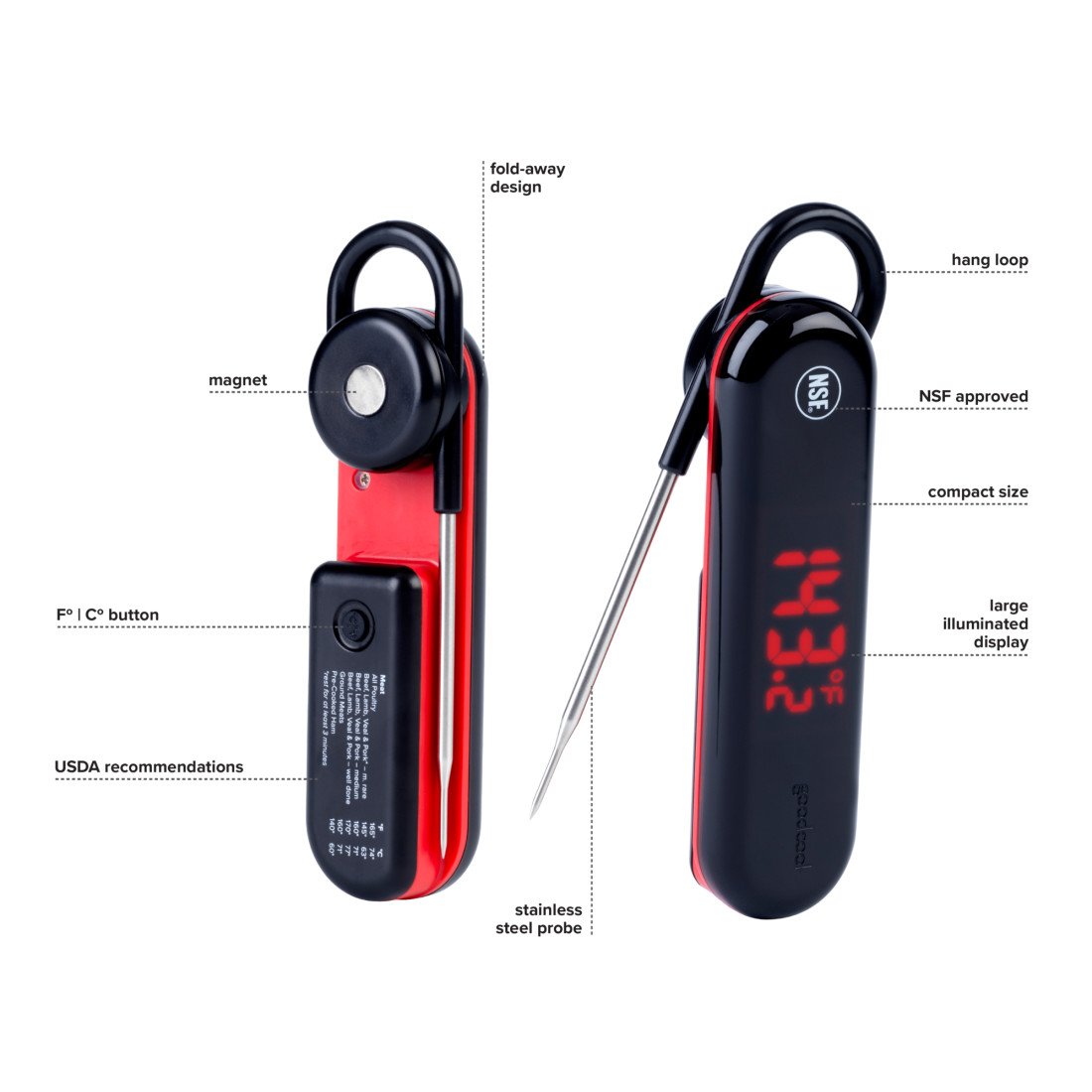 GoodCook Touch Digital Folding Thermometer