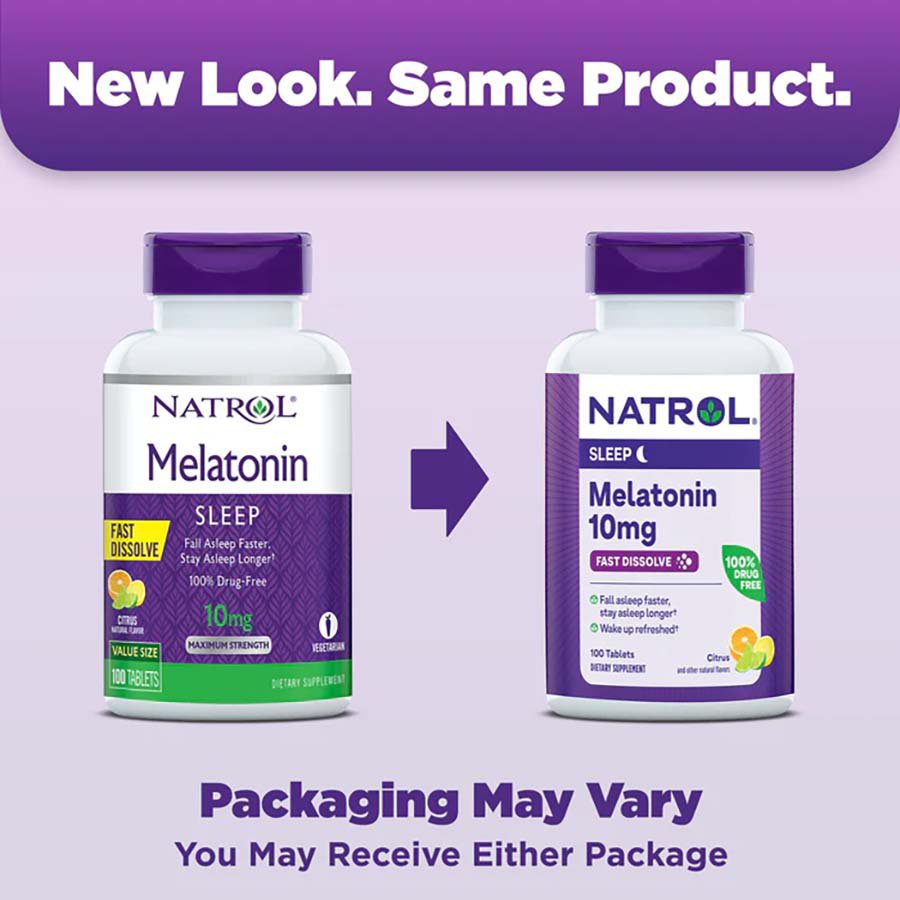 Natrol Melatonin 10 mg Capsules -Citrus