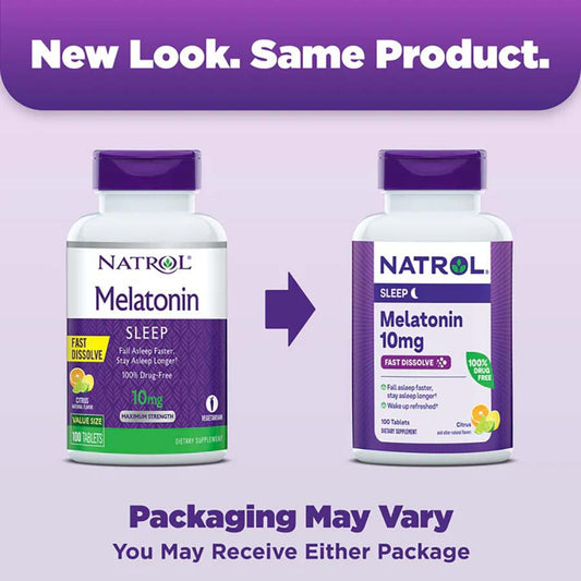 Natrol Melatonin 10 mg Capsules -Citrus