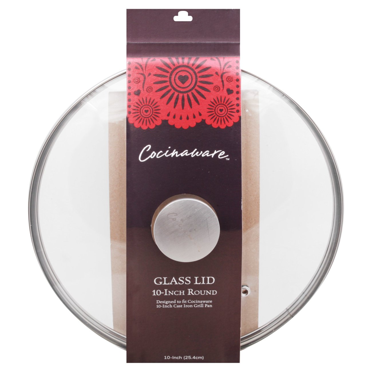 Cocinaware Round Tempered Glass Lid with Knob