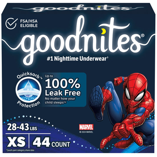 Goodnites Boys' Nighttime Bedwetting Underwear - XS (28-43 lbs)