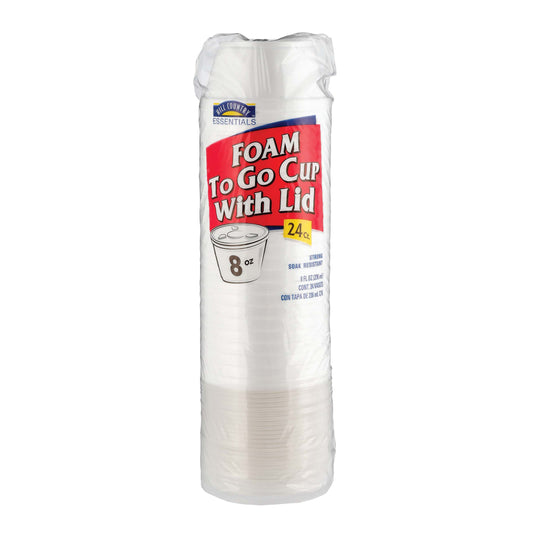 Hill Country Essentials 8 oz Foam To Go Cups with Lids