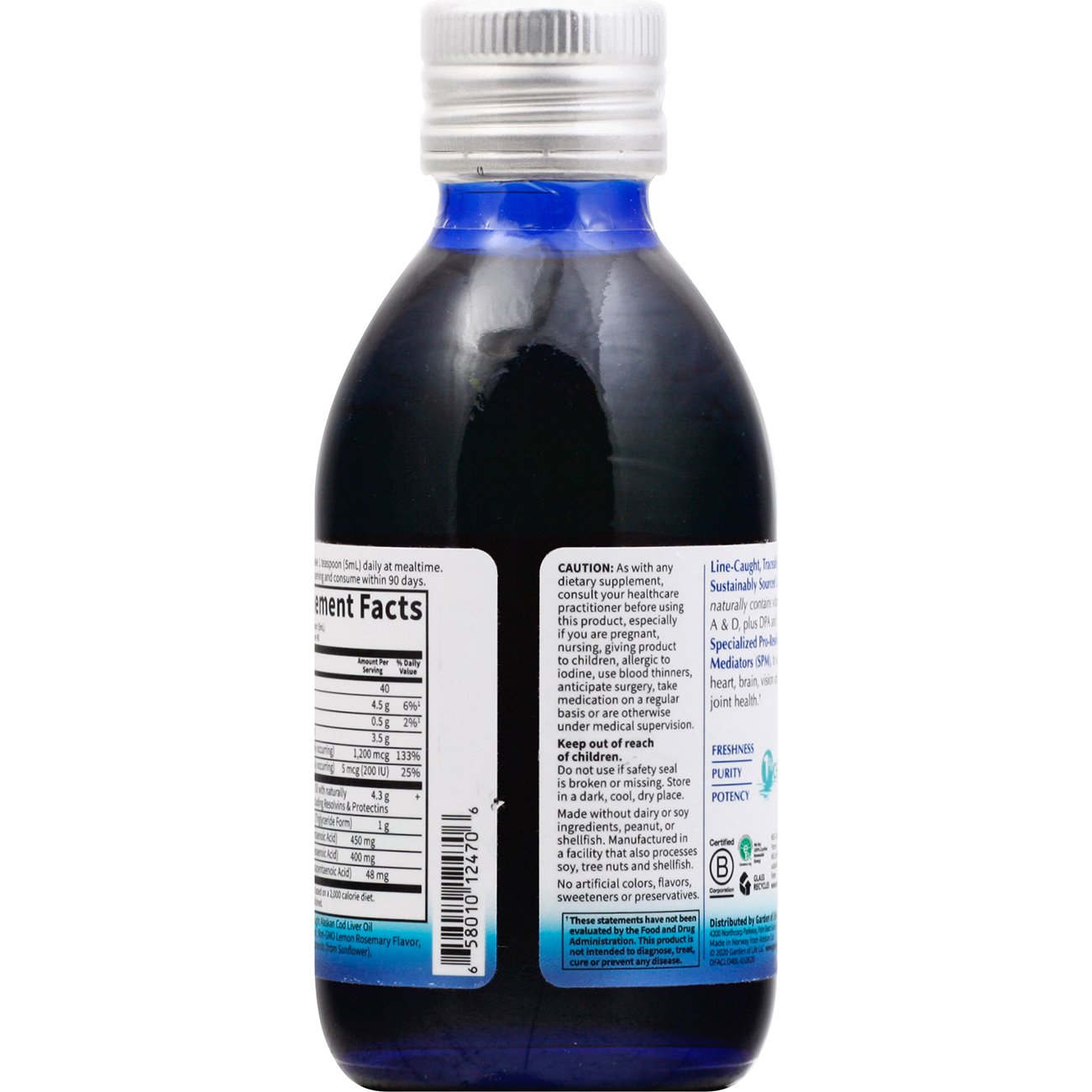 Garden of Life Alaskan Cod Liver Oil - Lemon Flavor
