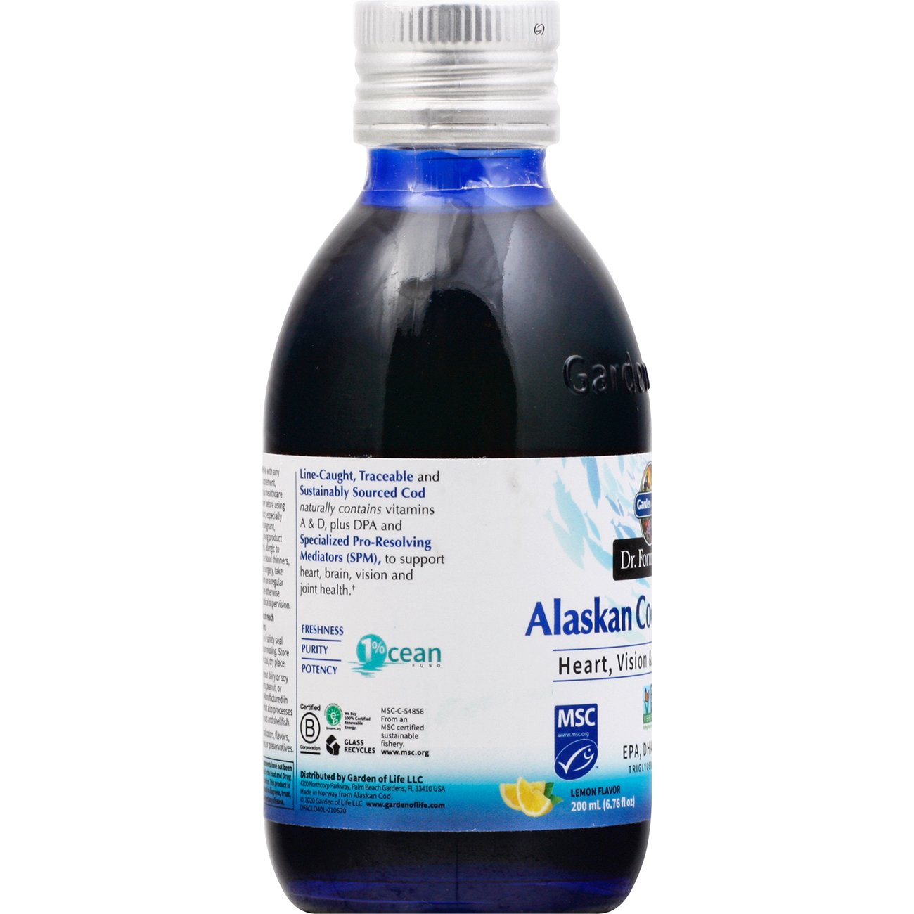 Garden of Life Alaskan Cod Liver Oil - Lemon Flavor