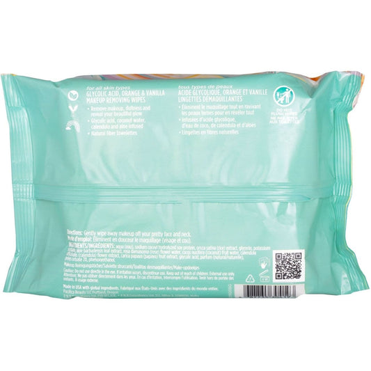 Pacifica Glowing Glycolic Acid Orange & Vanilla Makeup Removing Wipes
