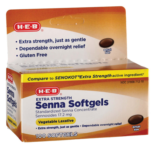 H-E-B Extra Strength Senna Laxative Softgels