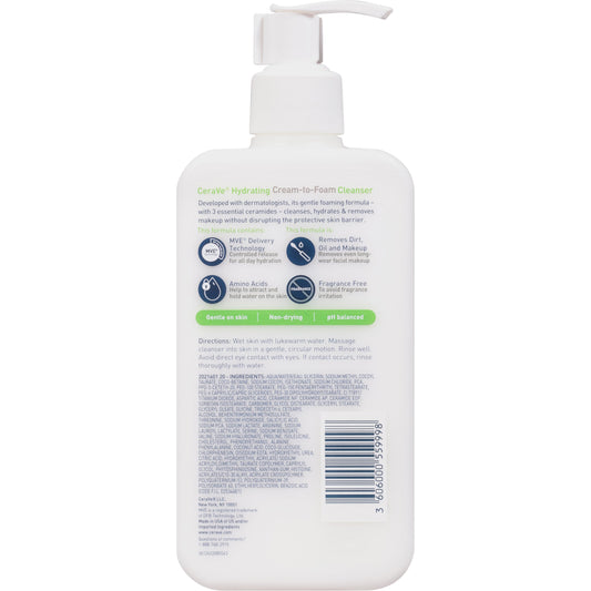 CeraVe Hydrating Foam Cream Cleanser