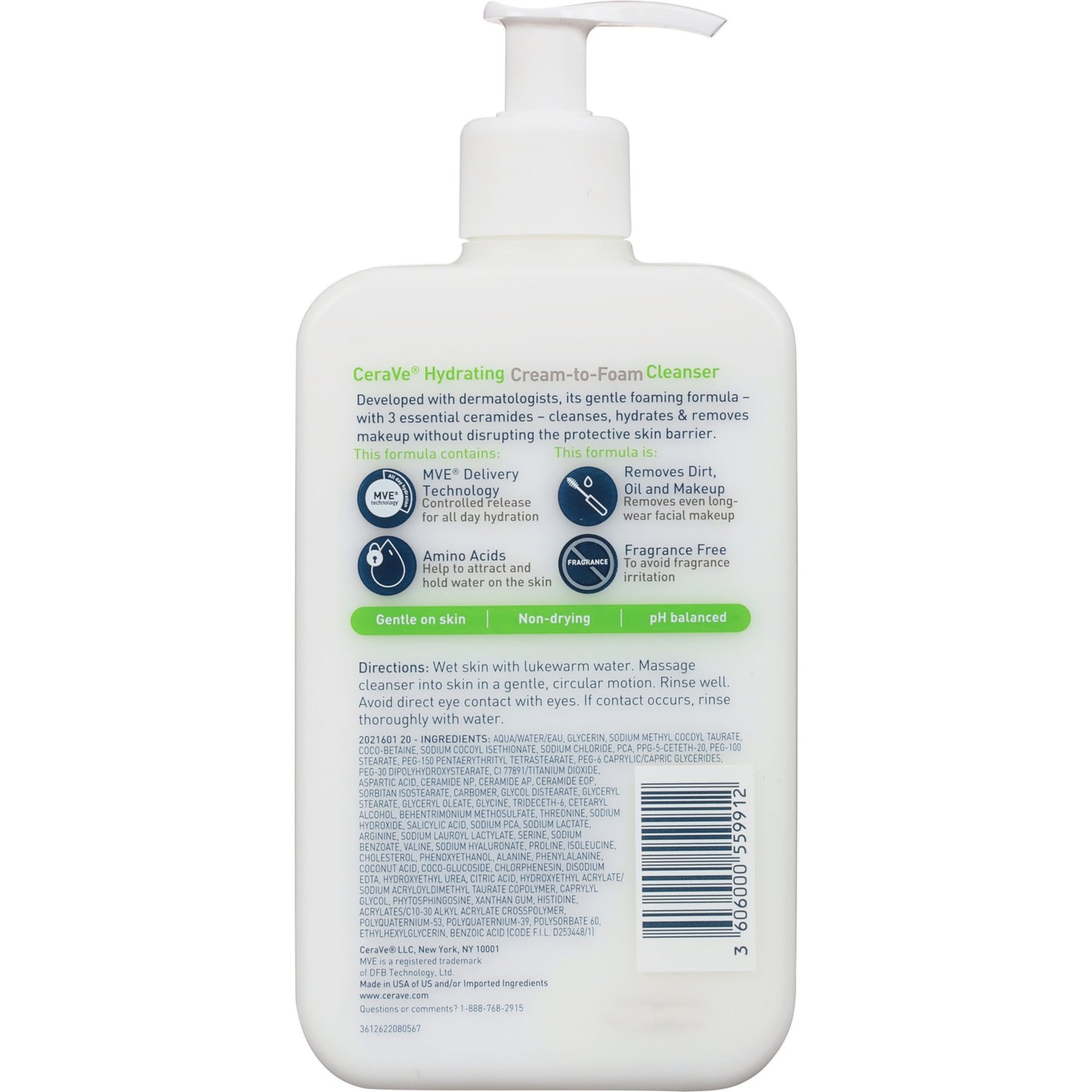 CeraVe Hydrating Cream-to-Foam Cleanser