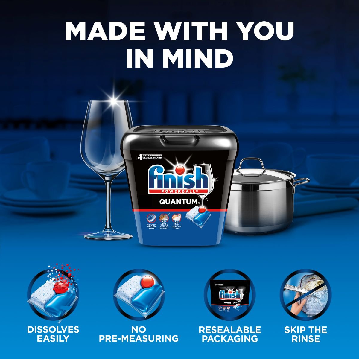 Finish Quantum Dishwasher Detergent Pods